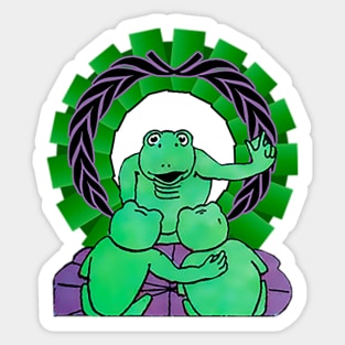 frog school or daddy frog Sticker